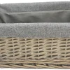 Korb grau Weide B/H/L: ca. 34x16x48 cm