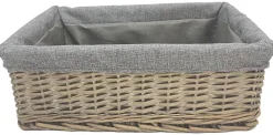 Korb grau Weide B/H/L: ca. 34x16x48 cm