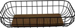 Korb schwarz Holz
