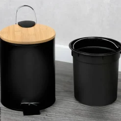 Kosmetikeimer schwarz Bambus B/H/L: ca. 17x24x17 cm ca. 3 l