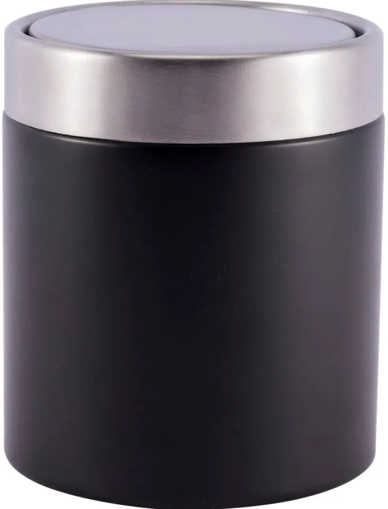 Kosmetikeimer schwarz Edelstahl ca. 1,58 l