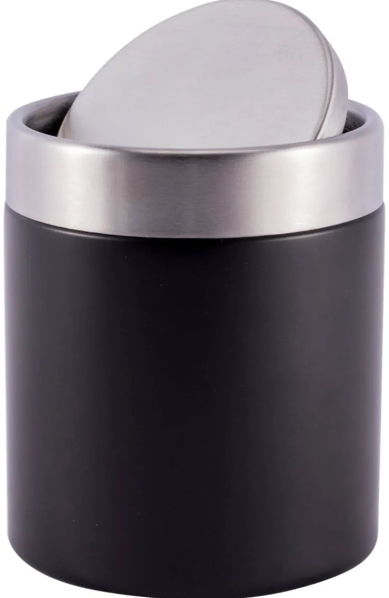 Kosmetikeimer schwarz Edelstahl ca. 1,58 l