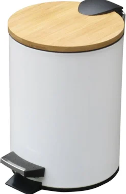 Kosmetikeimer weiß Edelstahl ca. 3 l