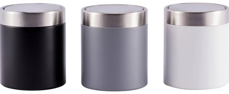 Kosmetikeimer weiß Edelstahl ca. 1,58 l