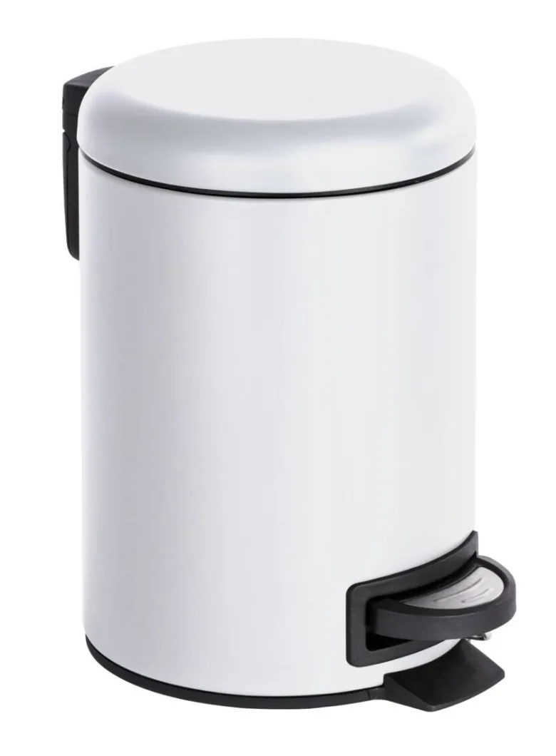 Kosmetikeimer weiß Edelstahl ca. 3 l