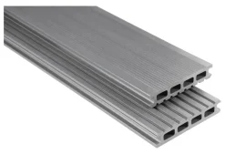 Kovalex WPC-Terrassendielen Komplettset grau B/L: ca. 390x400 cm