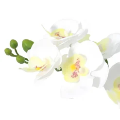 Kunstpflanze Orchidee weiß Kunststoff B/H/L: ca. 8x30x24 cm