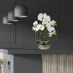 Kunstpflanze Orchidee weiß Kunststoff H: ca. 55 cm