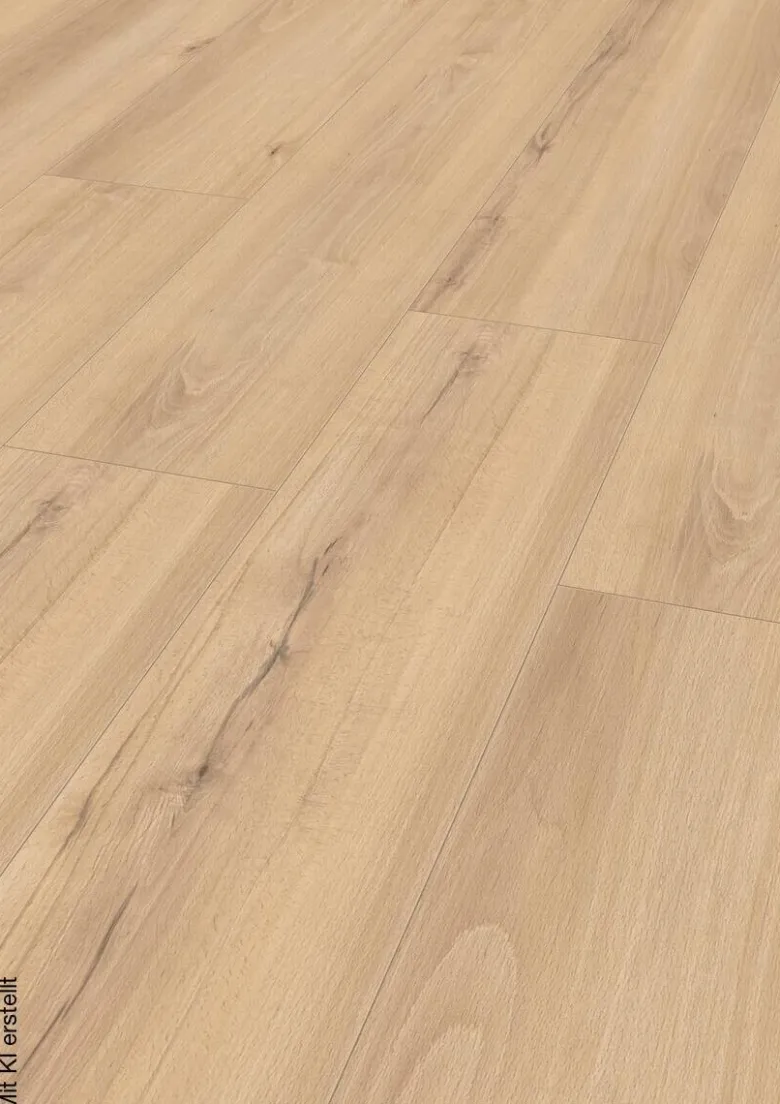 Laminatboden Buche natur ca. 2,694 m² im Paket B/L: ca. 24,4x138 cm pro Paket