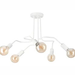 Lamkur Deckenleuchte Domino weiß Stahl H/L: ca. 40x59 cm E27 5 Brennstellen