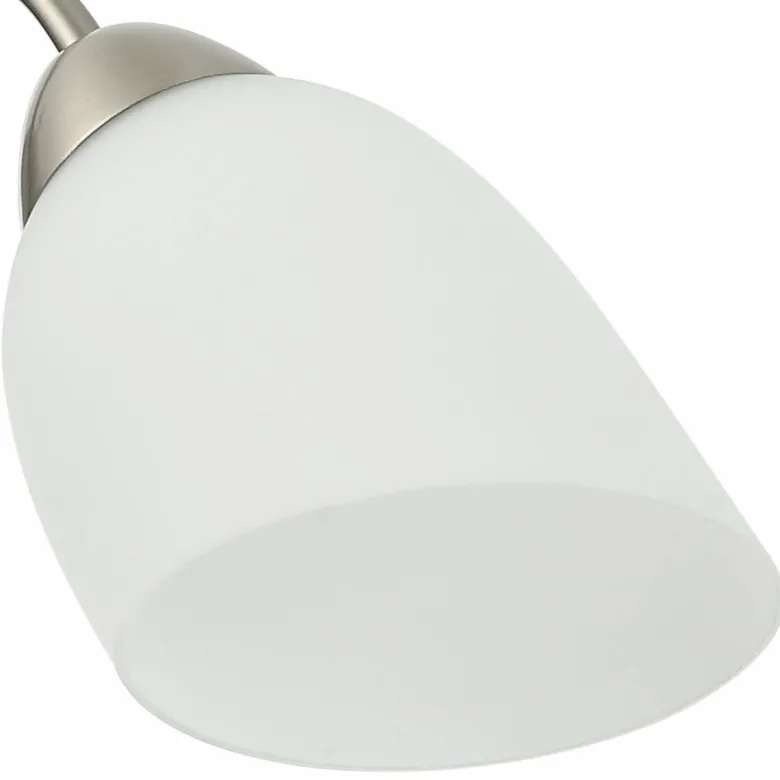 Lamkur Deckenleuchte Donna nickel Metall Glas H/L: ca. 25x51 cm E27 3 Brennstellen