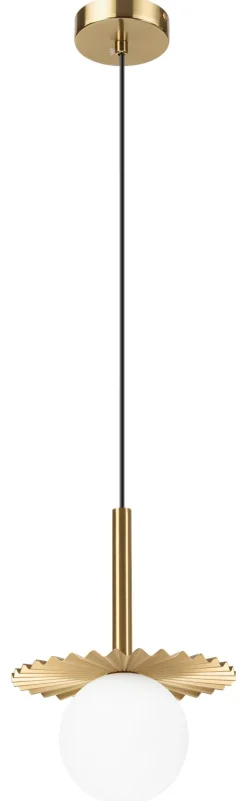 Lamkur Hängeleuchte Kupfer Glas Stahl B/H/L: ca. 120x20x20 cm G9 1 Brennstellen
