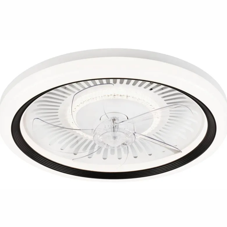 Lamkur LED-Deckenventilator FALCO 49908 schwarz weiß H/L: ca. 17x50 cm max. 40 W