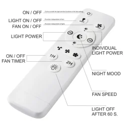 Lamkur LED-Deckenventilator FALCO 49908 schwarz weiß H/L: ca. 17x50 cm max. 40 W