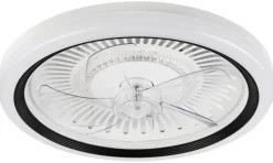 Lamkur LED-Deckenventilator FALCO 49908 schwarz weiß H/L: ca. 17x50 cm max. 40 W