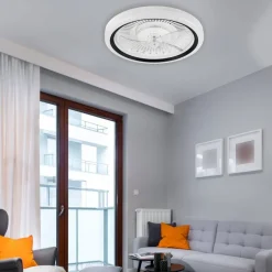 Lamkur LED-Deckenventilator FALCO 49908 schwarz weiß H/L: ca. 17x50 cm max. 40 W