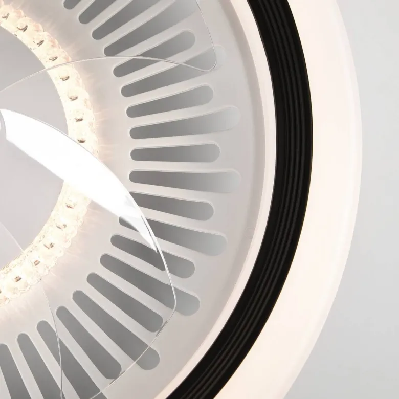 Lamkur LED-Deckenventilator FALCO 49908 schwarz weiß H/L: ca. 17x50 cm max. 40 W