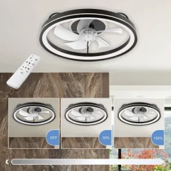 Lamkur LED-Deckenventilator Falco schwarz H/L: ca. 17x50 cm max. 40 W