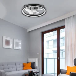 Lamkur LED-Deckenventilator Falco schwarz H/L: ca. 17x50 cm max. 40 W