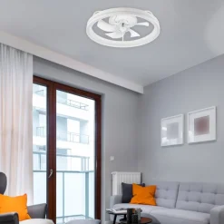 Lamkur LED-Deckenventilator Falco weiß H/L: ca. 17x50 cm 4 Brennstellen