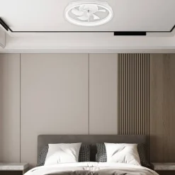 Lamkur LED-Deckenventilator Falco weiß H/L: ca. 17x50 cm 4 Brennstellen