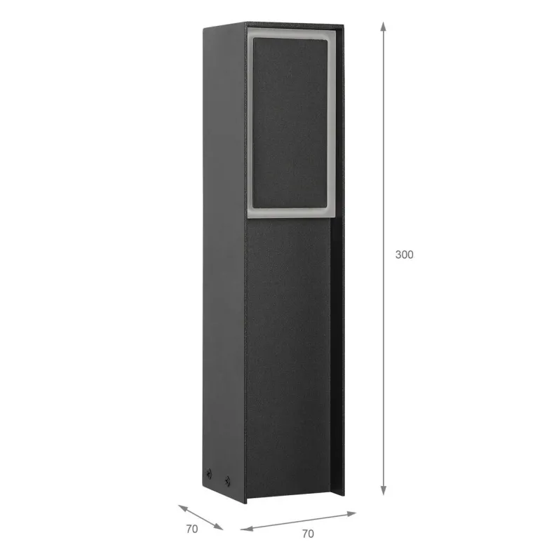 Lamkur LED-Stehleuchte schwarz Stahl B/H/L: ca. 7x30x7 cm 1 Brennstellen