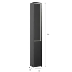 Lamkur LED-Stehleuchte schwarz Stahl B/H/L: ca. 7x50x7 cm 1 Brennstellen
