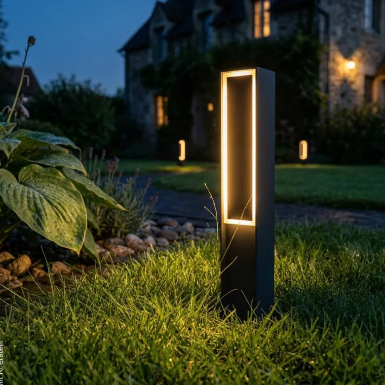 Lamkur LED-Stehleuchte schwarz Stahl B/H/L: ca. 7x50x7 cm 1 Brennstellen