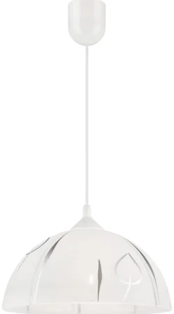 Lamkur Pendelleuchte MARCY 28057 silber Glas H/L: ca. 70x30 cm E27 1 Brennstellen
