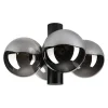 Lamkur Spots schwarz Stahl Glas B/H/L: ca. 37x23x37 cm E14 4 Brennstellen