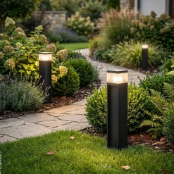 Lamkur Stehleuchte schwarz Stahl B/H/L: ca. 8x50x8 cm G9 1 Brennstellen