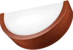 Lamkur Wandleuchte rustikal Glas Holz B/H/L: ca. 20x14x30 cm E27 1 Brennstellen