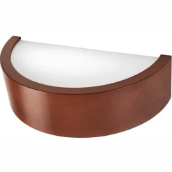 Lamkur Wandleuchte rustikal Glas Holz B/H/L: ca. 20x14x30 cm E27 1 Brennstellen