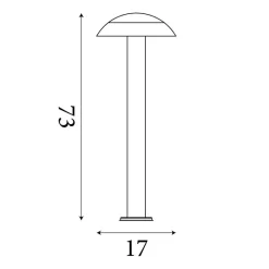LED-Außenleuchte weiß dunkelgrau B/H/L: ca. 17x73x17 cm