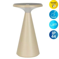LED-Außentischleuchte beige B/H/T/D: ca. 11,5x20x11,5x11,5 cm