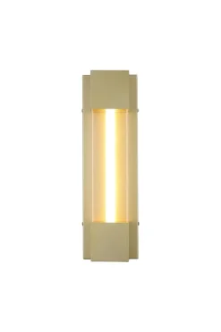 LED-Außenwandleuchte gold klar B/H/T/L: ca. 12x40x8,5x8,5 cm