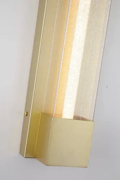 LED-Außenwandleuchte gold klar B/H/T/L: ca. 12x40x8,5x8,5 cm