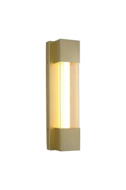 LED-Außenwandleuchte gold klar B/H/T/L: ca. 12x40x8,5x8,5 cm