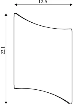 LED-Außenwandleuchte gold klar B/H/T: ca. 12,5x22,1x6,3 cm