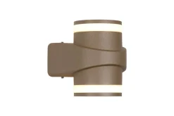 LED-Außenwandleuchte gold weiß B/H/T: ca. 12,5x14,1x14,1 cm