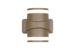 LED-Außenwandleuchte gold weiß B/H/T: ca. 12,5x14,1x14,1 cm