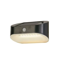 LED-Außenwandleuchte grau weiß B/H/T: ca. 17x9,5x9 cm