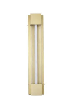 LED-Außenwandleuchte klar gold B/H/T/L: ca. 12x60x8,5x8,5 cm
