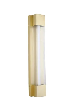 LED-Außenwandleuchte klar gold B/H/T/L: ca. 12x60x8,5x8,5 cm