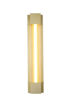 LED-Außenwandleuchte klar gold B/H/T/L: ca. 12x60x8,5x8,5 cm