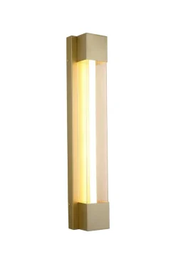 LED-Außenwandleuchte klar gold B/H/T/L: ca. 12x60x8,5x8,5 cm