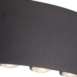 LED-Außenwandleuchte klar schwarz B/H/T: ca. 18x9,5x4,2 cm
