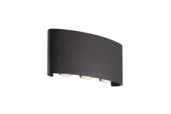 LED-Außenwandleuchte klar schwarz B/H/T: ca. 18x9,5x4,2 cm