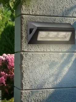 LED-Außenwandleuchte klar schwarz B/H/T: ca. 21x11x7 cm