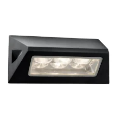 LED-Außenwandleuchte klar schwarz B/H/T: ca. 21x11x7 cm
